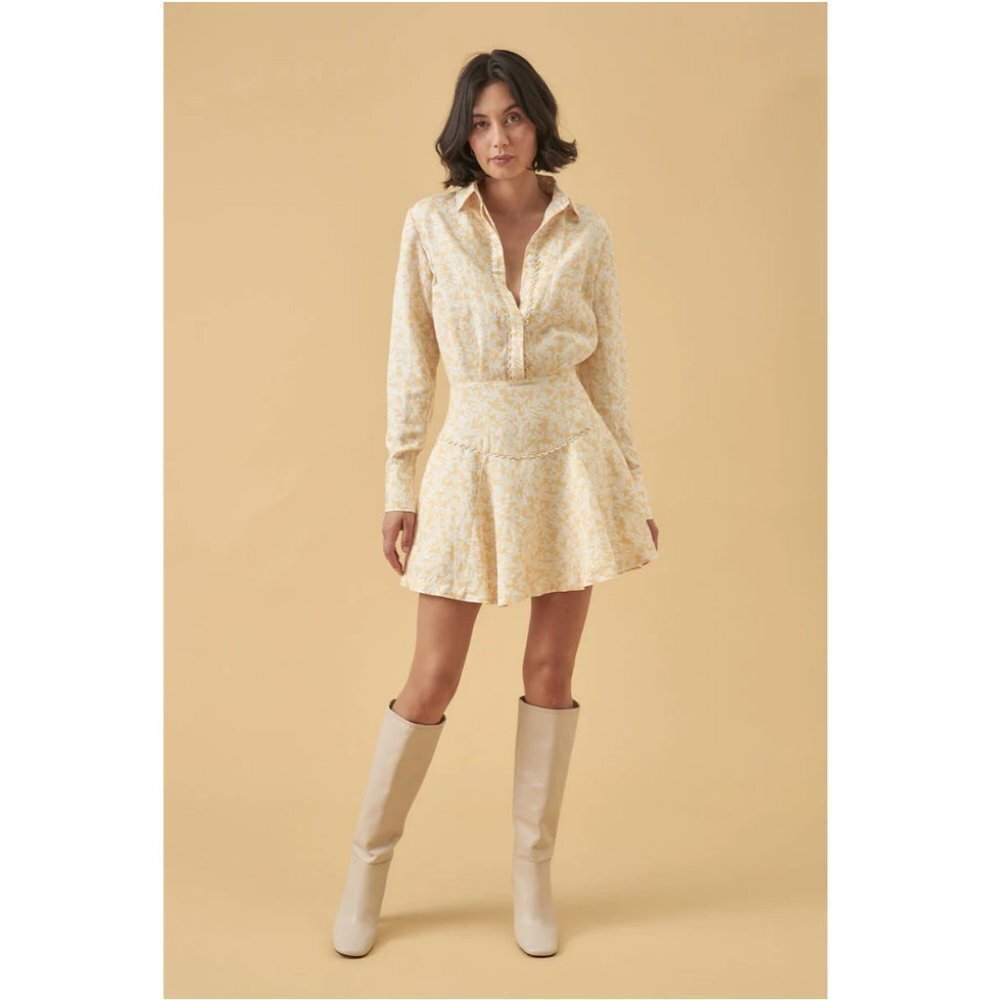 MON RENN  BANKS PRINT MINI DRESS - BANKS PRINT